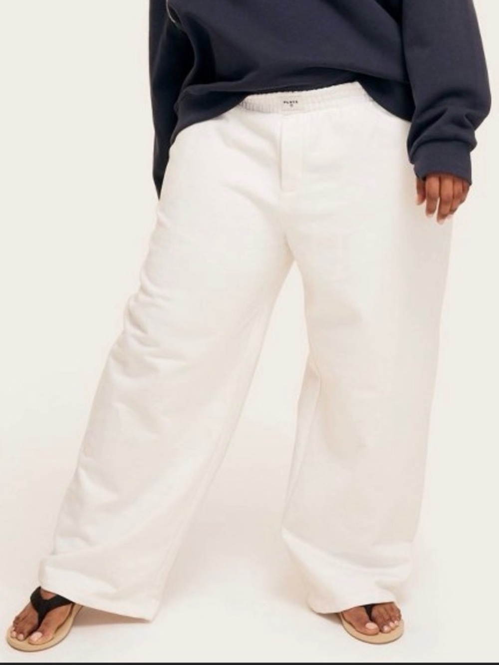 Parke x Target high rise boxer sweatpants size 2X cream color